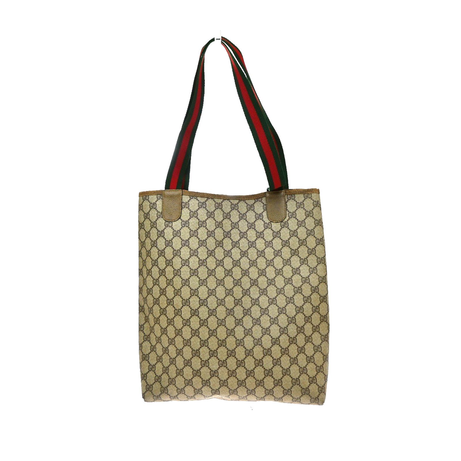 GUCCI Logo GG Pattern Sherry Shoulder Bag PVC Leather Brown Italy 67KD144