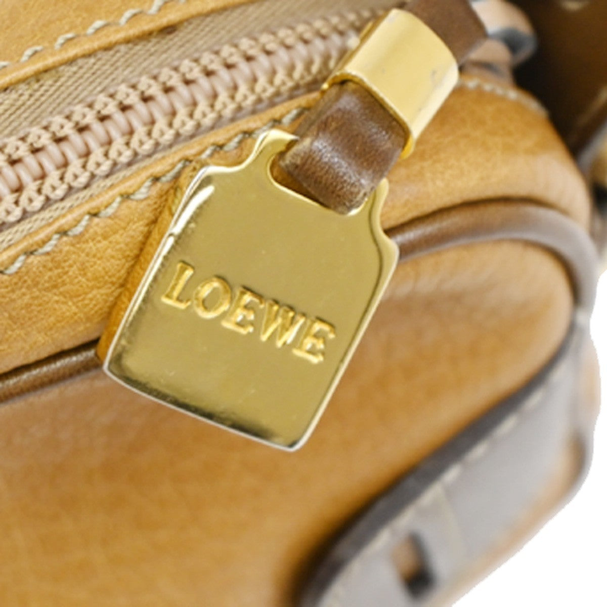 LOEWE Logo Anagram Shoulder Bag Leather Brown GHW Spain 80TA678