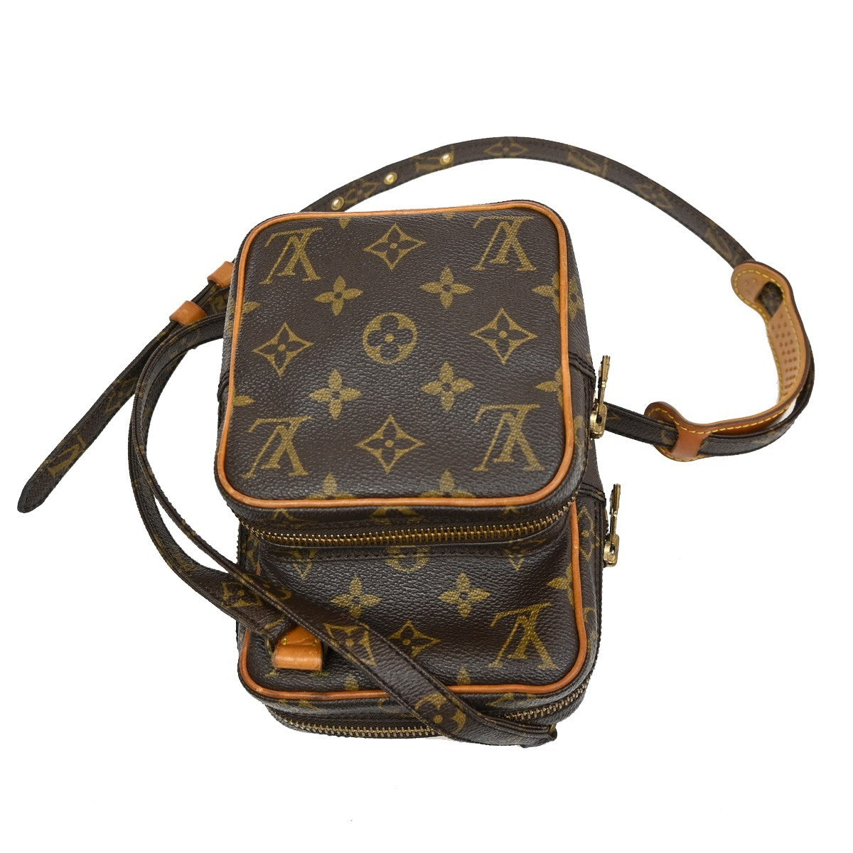 LOUIS VUITTON Mini Amazon Shoulder Bag Monogram Leather Brown M45238 70KB536