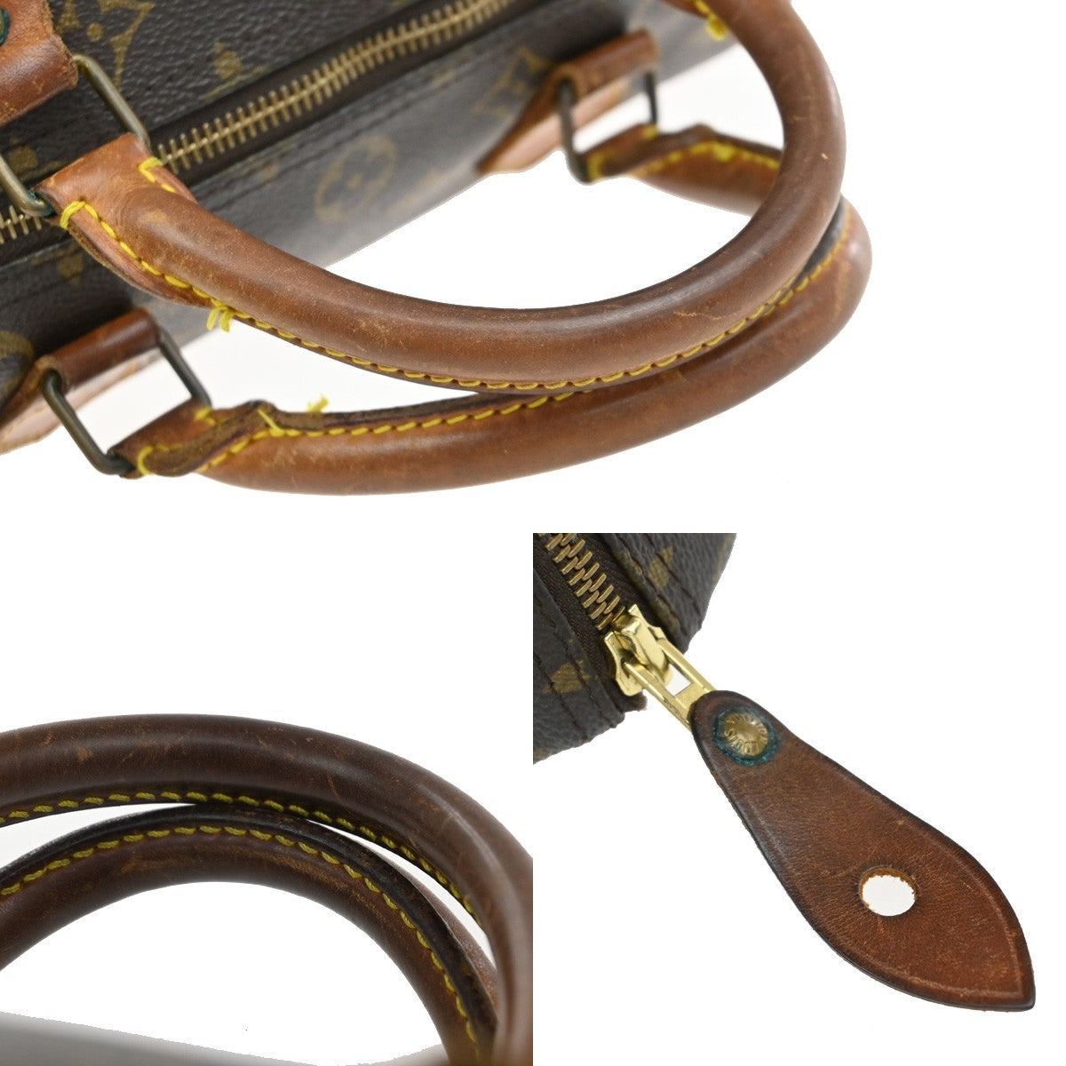 LOUIS VUITTON Speedy 30 Travel Hand Bag Monogram Leather Brown M41526 35EF904