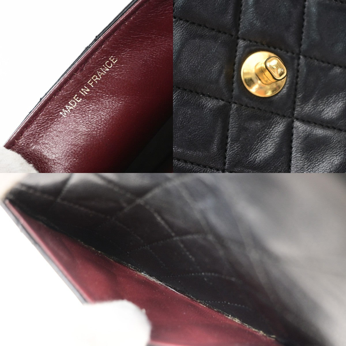 CHANEL CC Mini Matelasse Chain Shoulder Bag Leather Black GHW Vintage 805RP189
