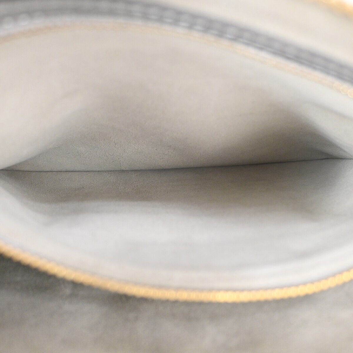 ANYA HINDMARCH Logo Fringe Tassel Clutch Hand Bag Leather Silver Black 69EA079