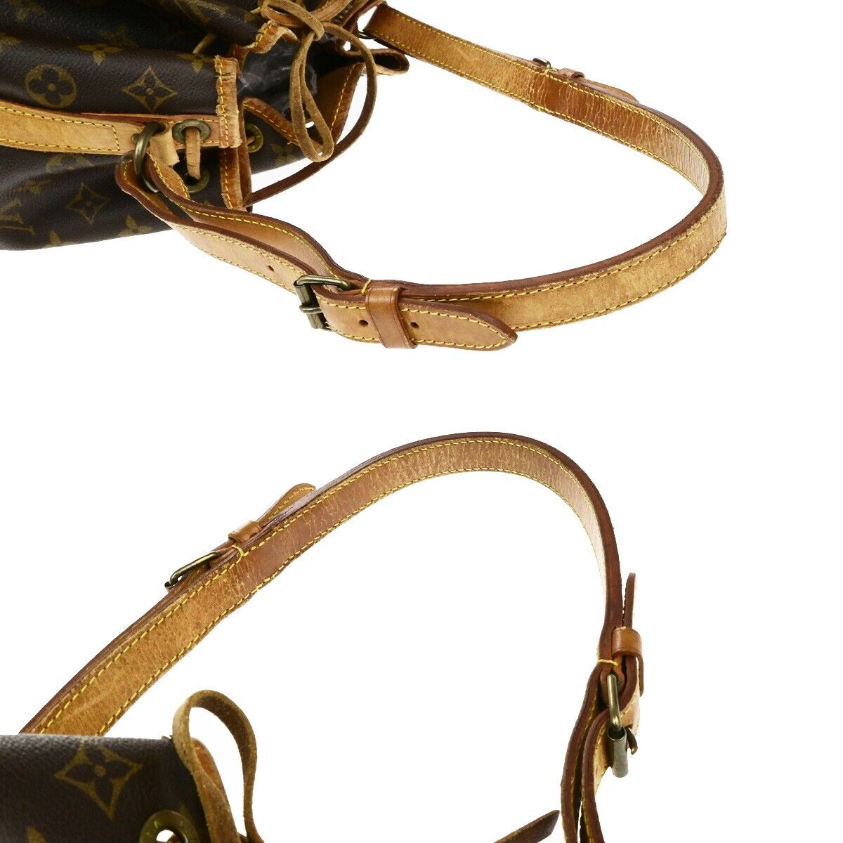 LOUIS VUITTON Petit Noe Drawstring Shoulder Bag Monogram Leather M42226 62ED926
