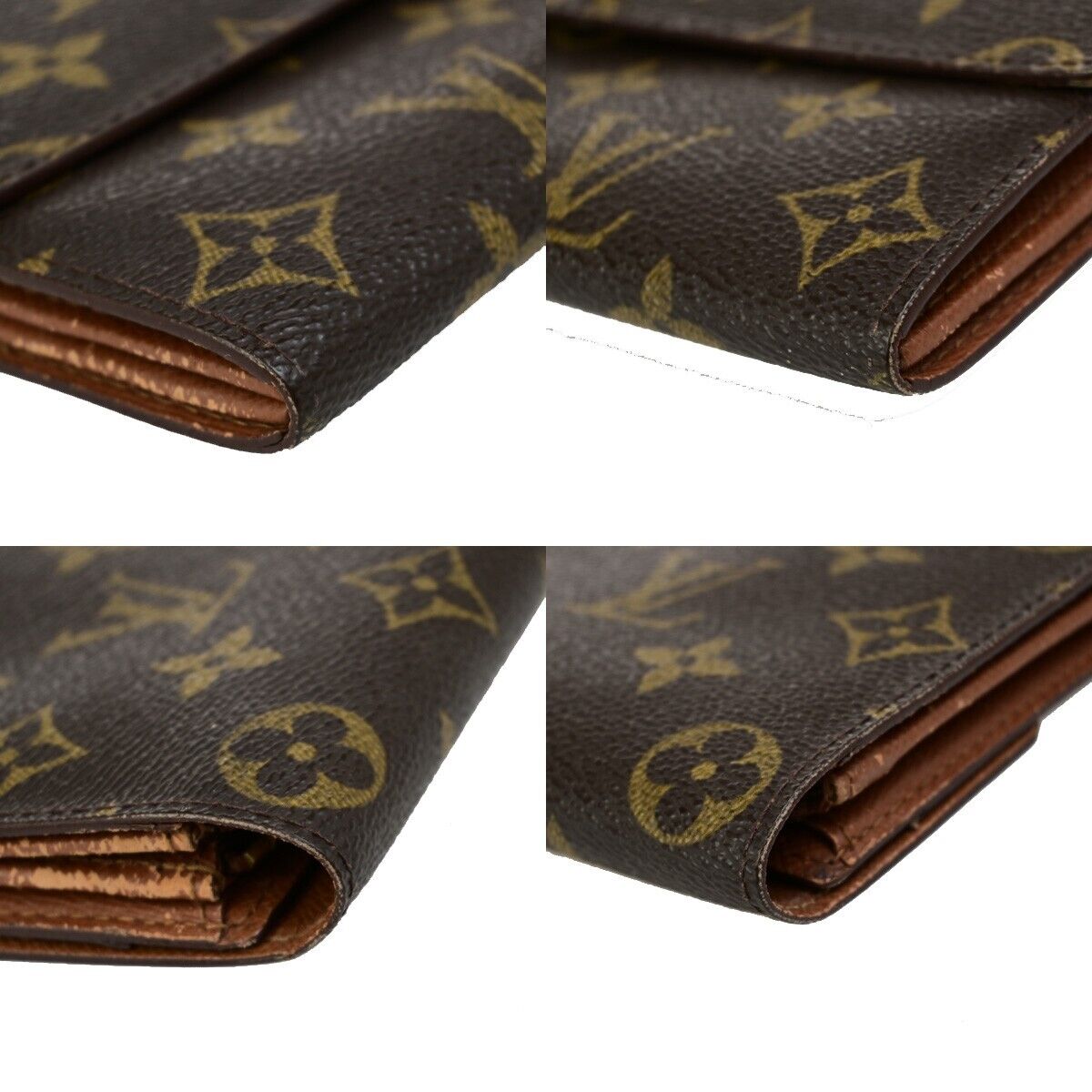 LOUIS VUITTON Porte Monnaie Credit Bifold Wallet Monogram Leather M61725 02ED154