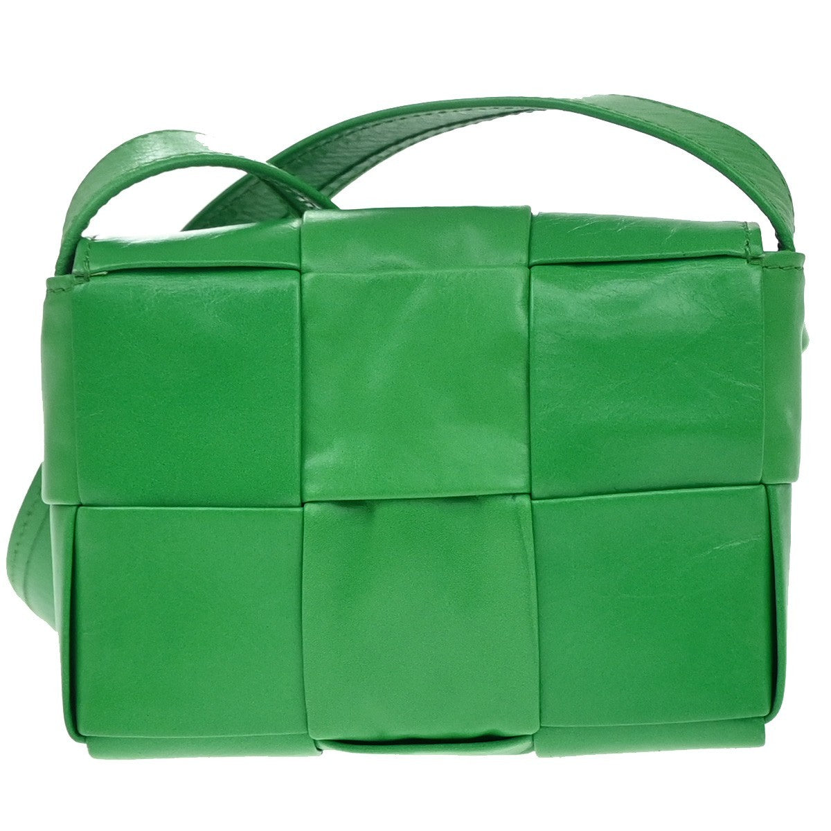 BOTTEGA VENETA Logo Candy Cassette Mini Shoulder Bag Leather Green Italy 79RQ072