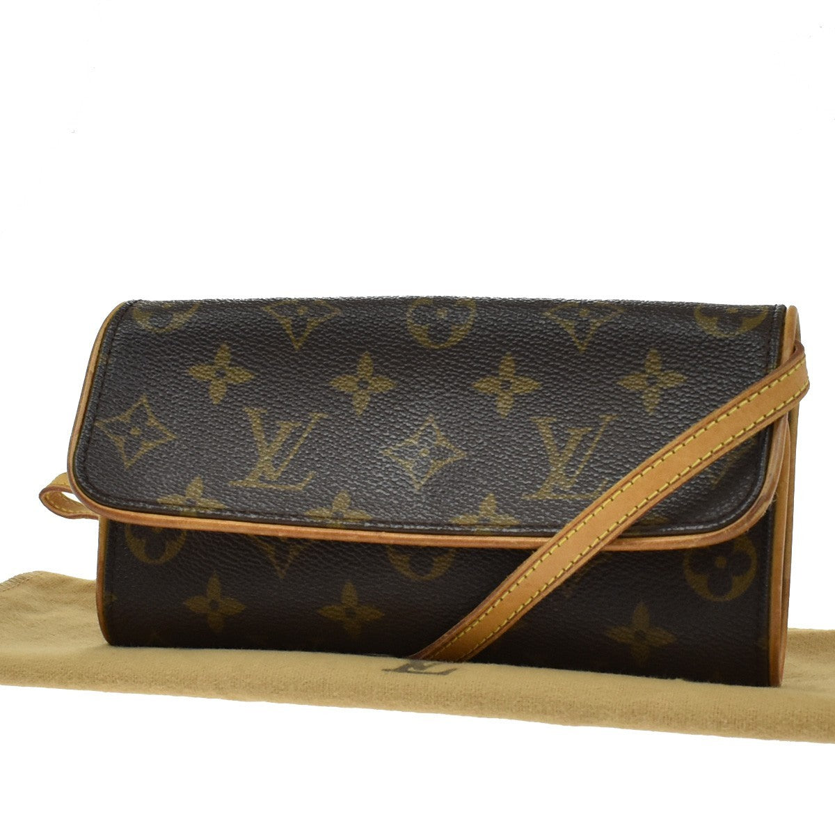 LOUIS VUITTON Pochette Twin PM 2Way Shoulder Clutch Bag Monogram M51854 35KB312