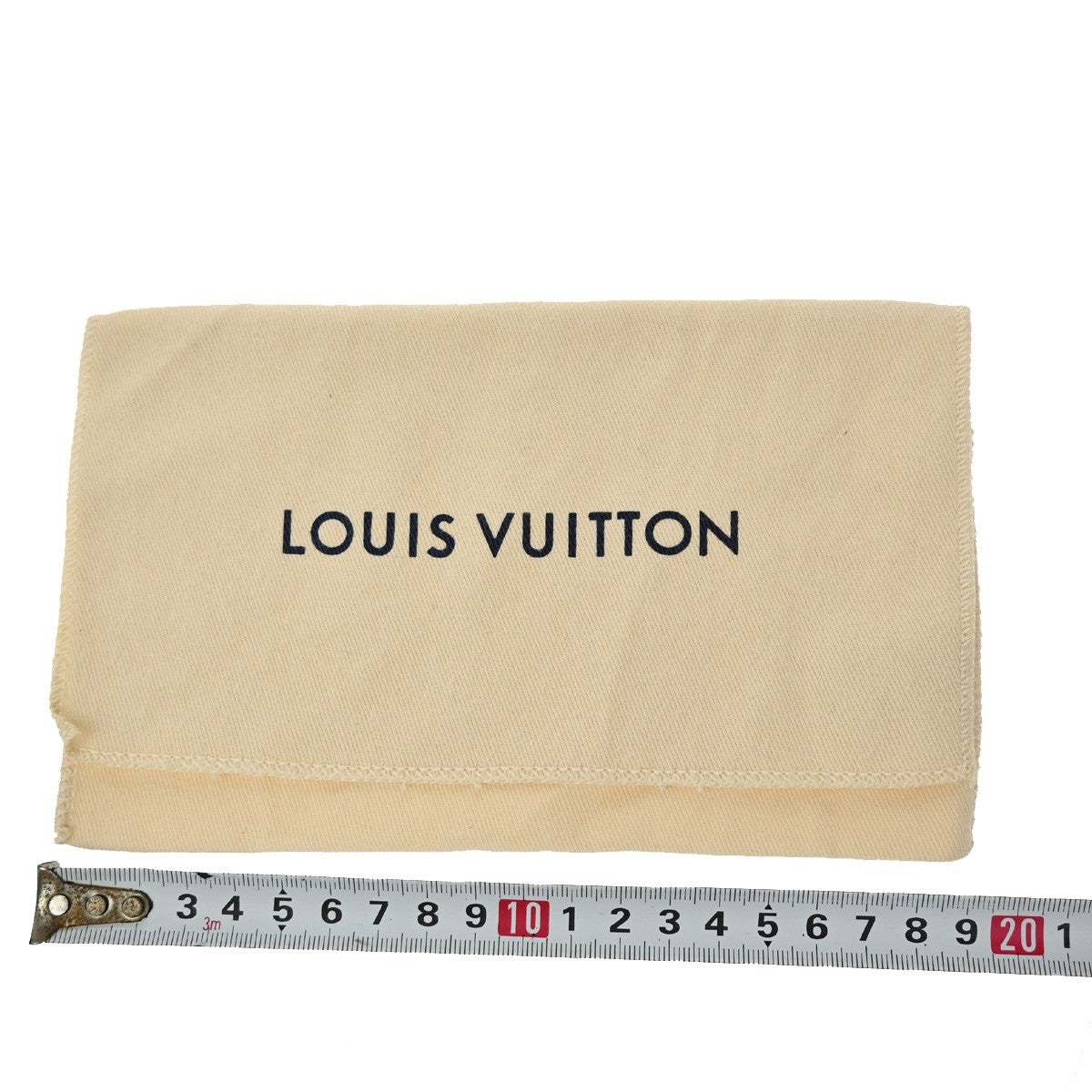 LOUIS VUITTON Logo 10 Set Drawstring Dust Bag Canvas Cotton Beige Brown 09YH751