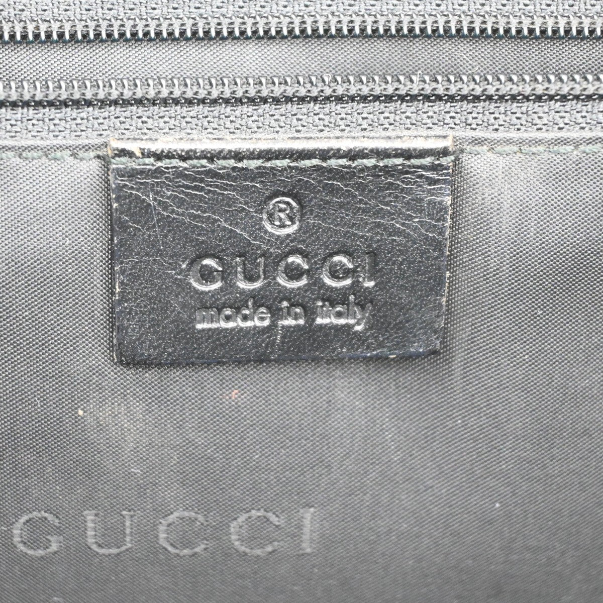 GUCCI Logo Jackie GG Pattern Shoulder Hand Bag Canvas Leather Black SHW 36EE304