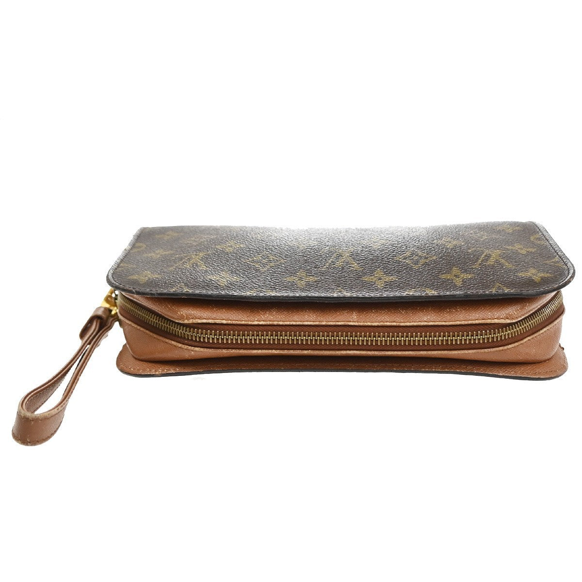 LOUIS VUITTON Orsay Clutch Hand Bag Monogram Leather Brown France M51790 66SA121