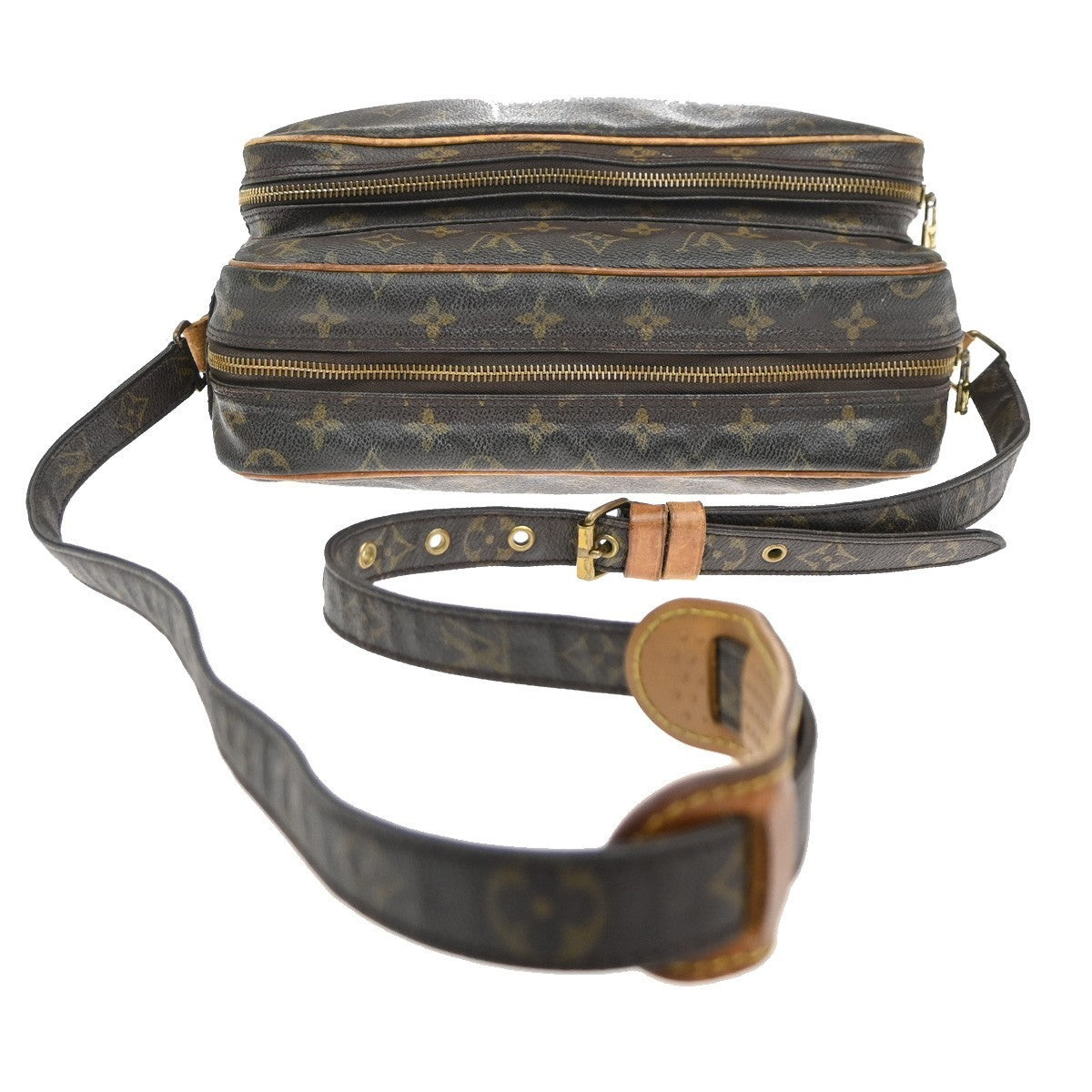 LOUIS VUITTON Nile Crossbody Shoulder Bag Monogram Leather Brown M45244 83MA235