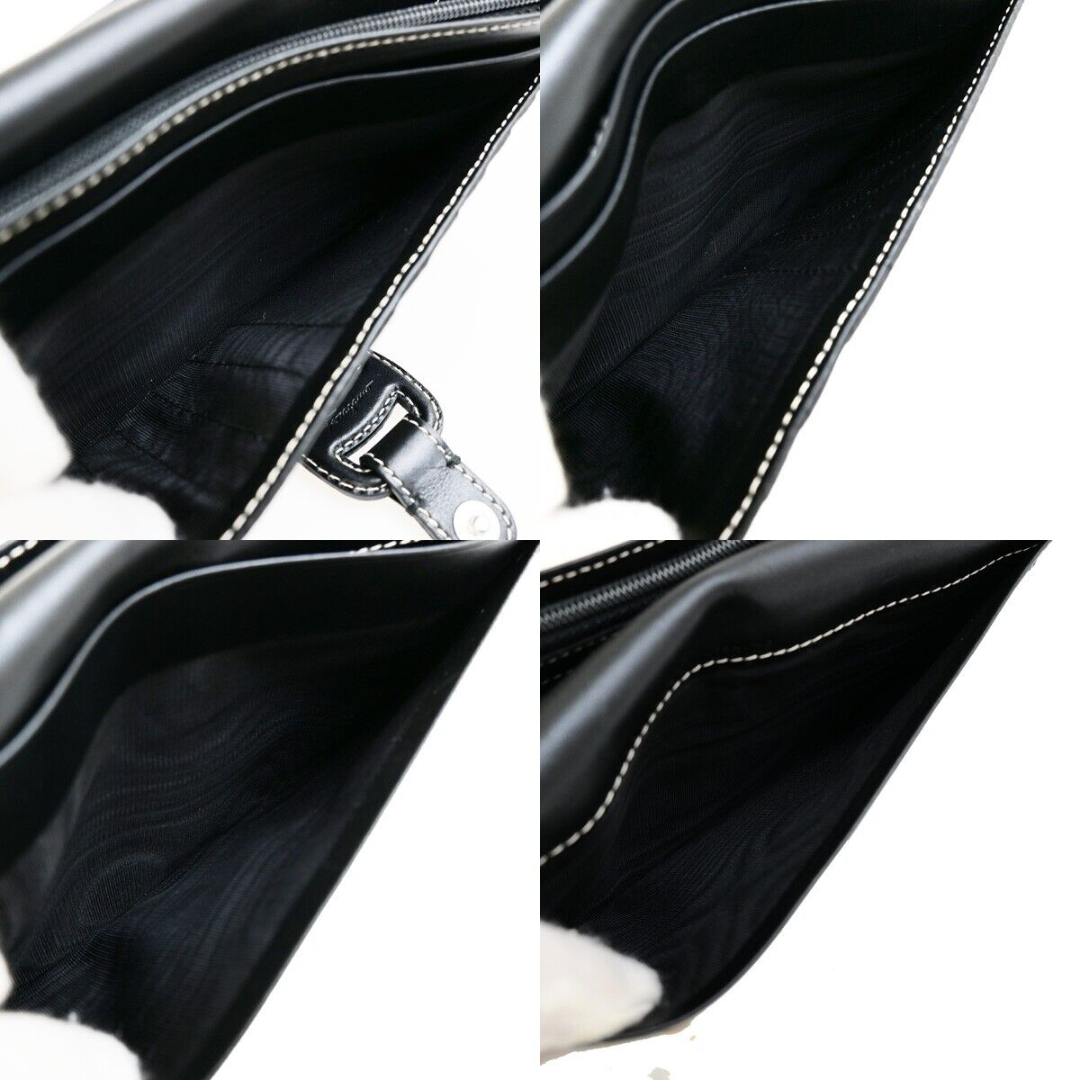 SALVATORE FERRAGAMO Logo Vara Bifold Long Walllet Leather Black Italy 01KA410