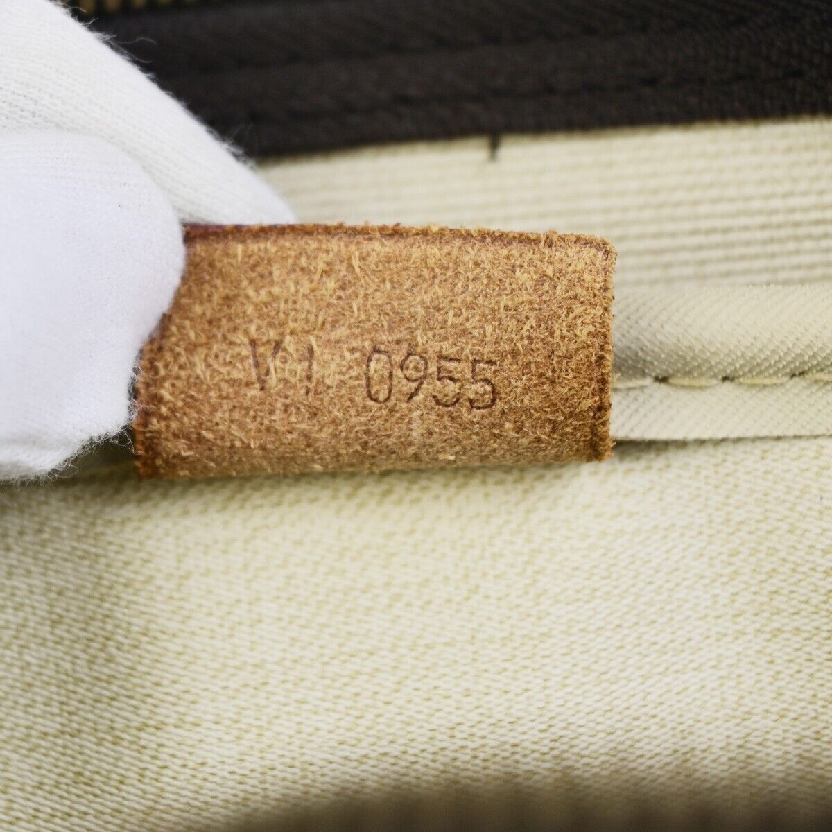 LOUIS VUITTON LV Logo Deauville Hand Bag Monogram Leather Brown M47270 37FB206