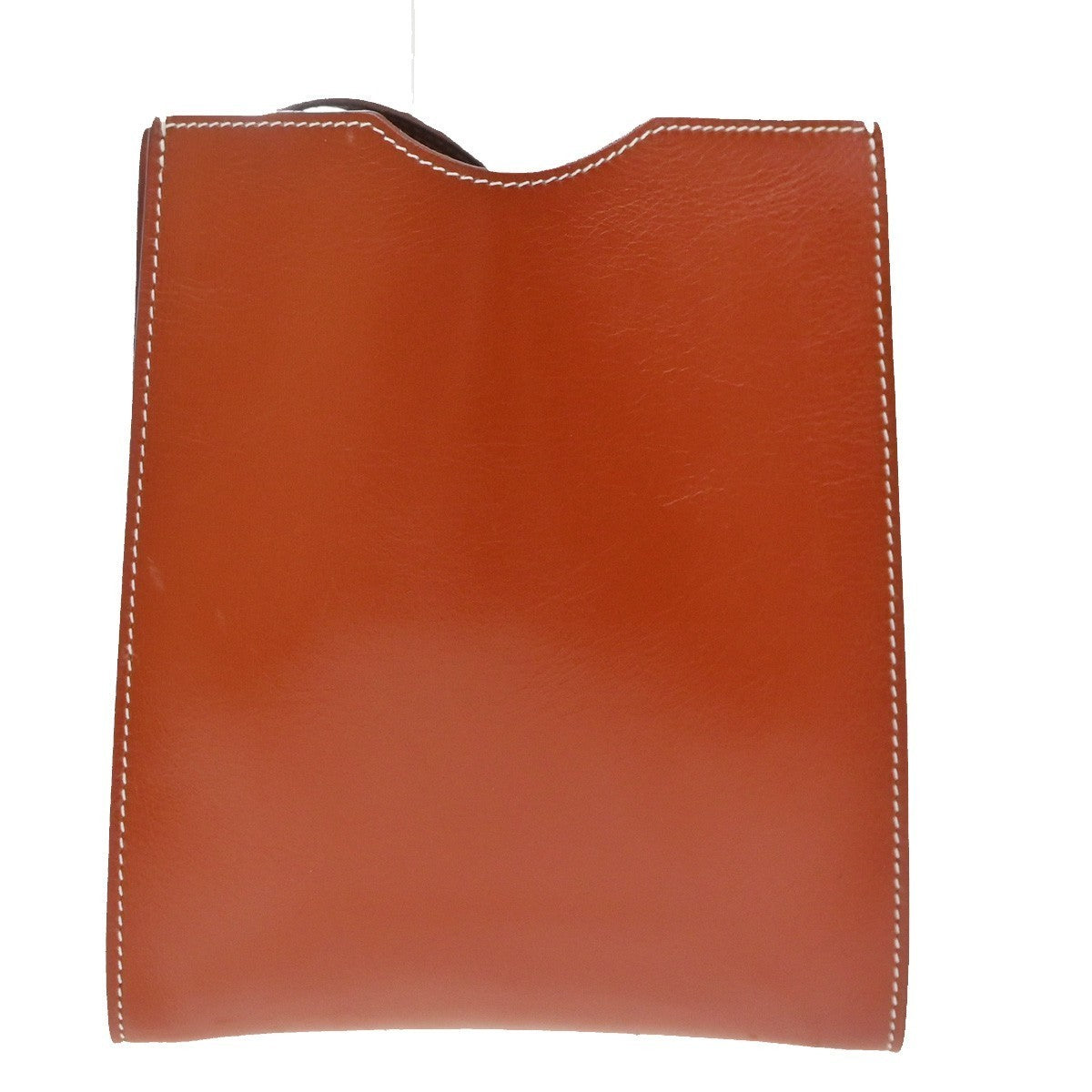 HERMES Logo Onimaito Crossbody Shoulder Bag All leather Box Calf Brown 70RQ067
