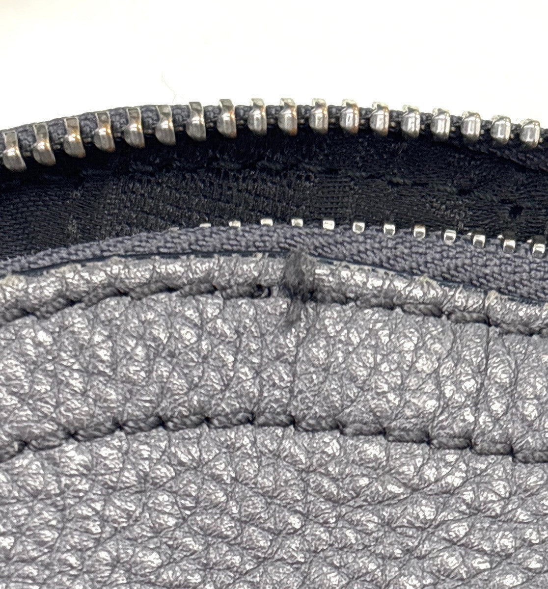 SALVATORE FERRAGAMO Logo Gancini Shoulder Hand Bag Leather Gray Italy 67KD031