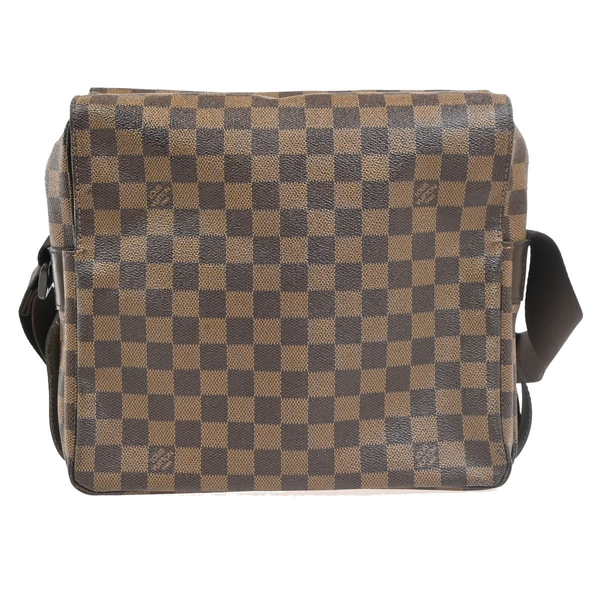 LOUIS VUITTON Naviglio Shoulder Bag Damier Ebene Leather Brown N45255 78PA115