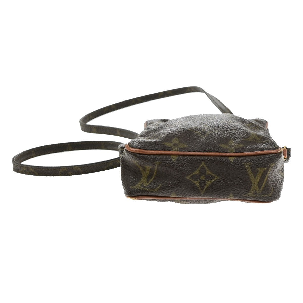 LOUIS VUITTON LV Mini Danube Shoulder Bag Monogram Leather Brown M45268 02YH114