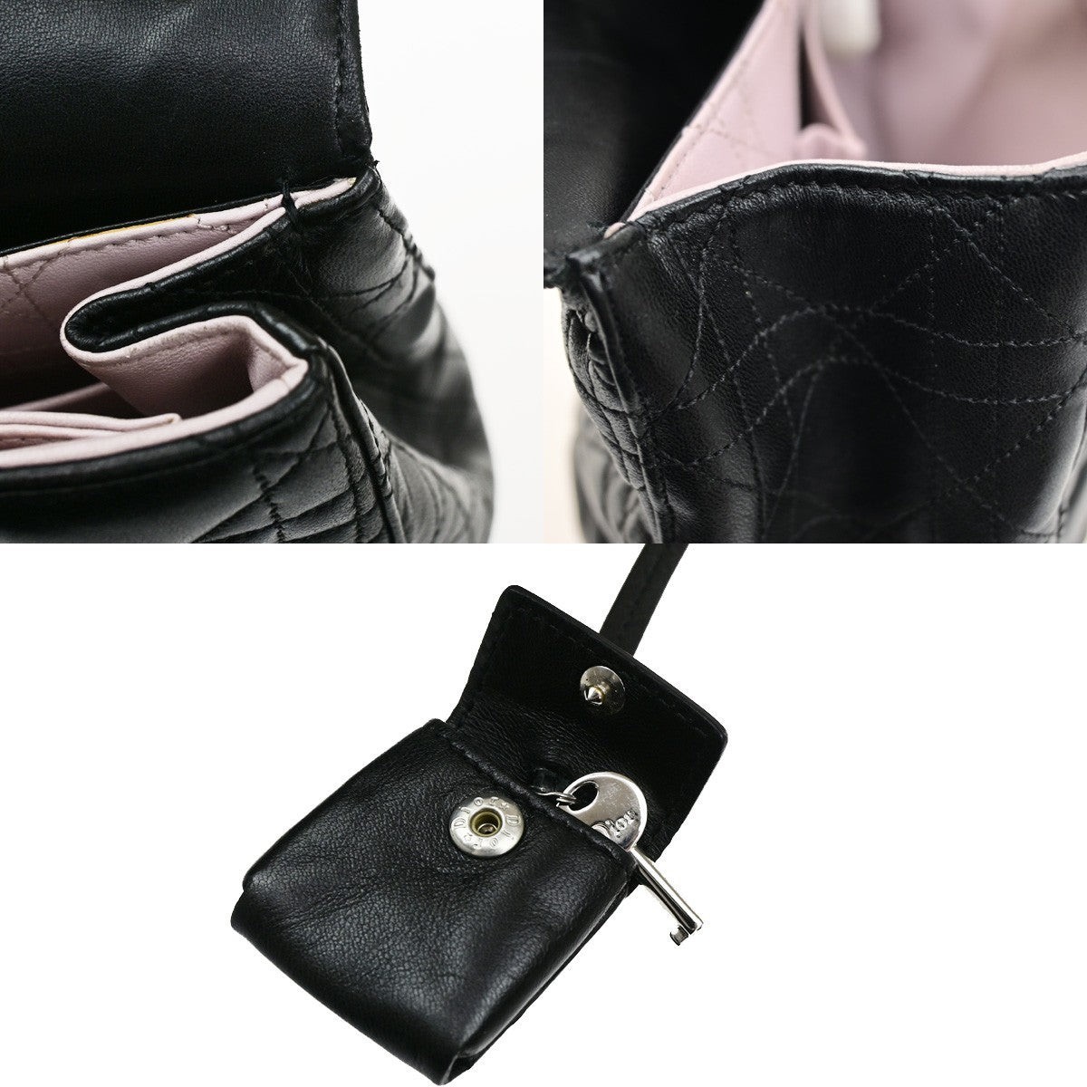 CHRISTIAN DIOR Miss Dior Chain Shoulder Bag Leather Black SHW 667RQ086