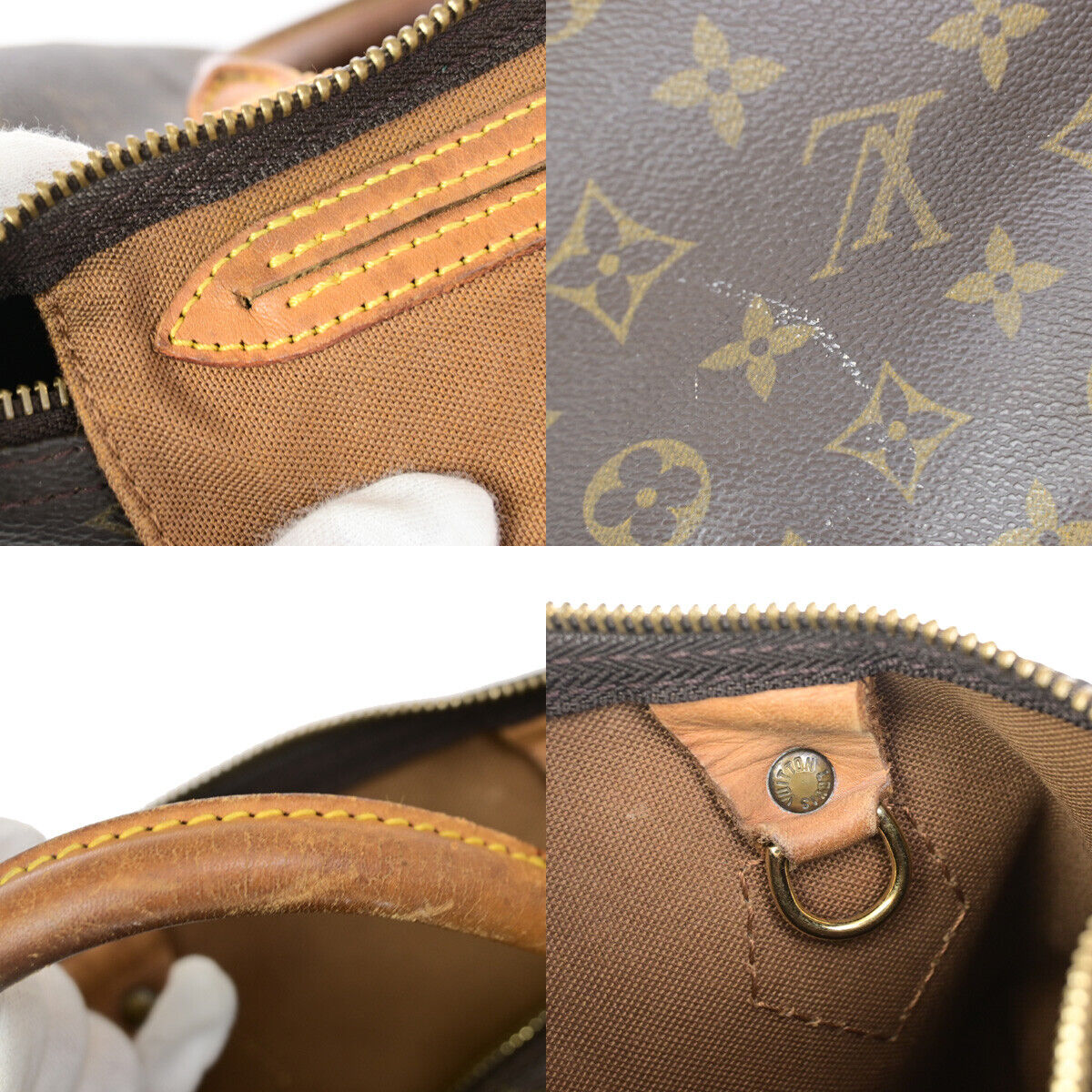 LOUIS VUITTON Speedy 25 Travel Hand Bag Monogram Leather Brown M41528 87SJ433