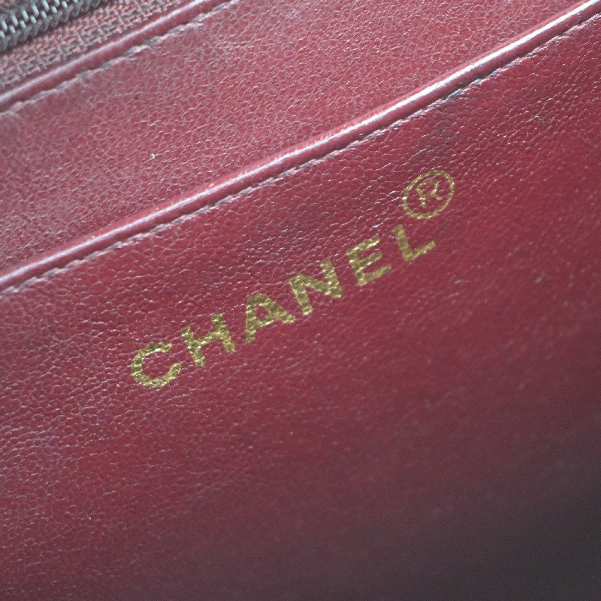 CHANEL Maxi Jumbo Matelasse 34 Chain Shoulder Bag Leather Black Vintage 356RF833