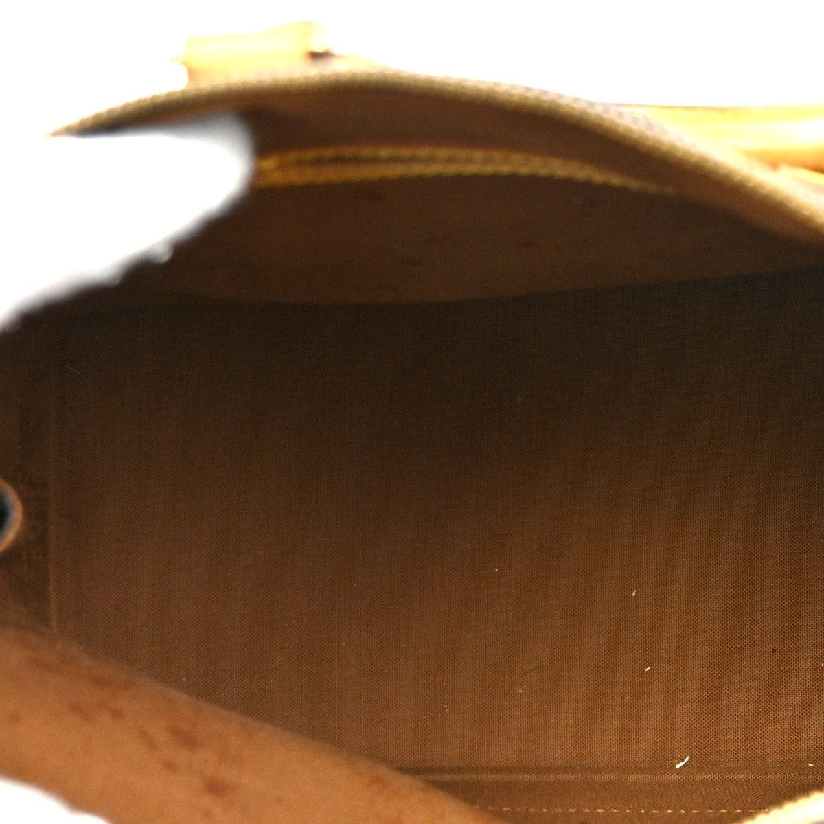 LOUIS VUITTON LV Logo Alma Hand Bag Monogram Leather Brown France M51130 84CA469