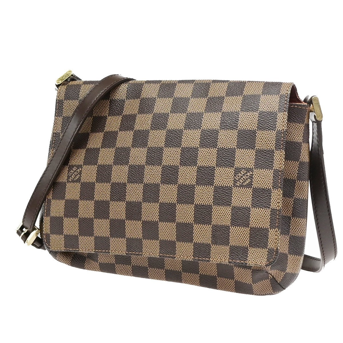 LOUIS VUITTON Musette Tango Long Shoulder Bag Damier Ebene Brown N51301 95RQ050