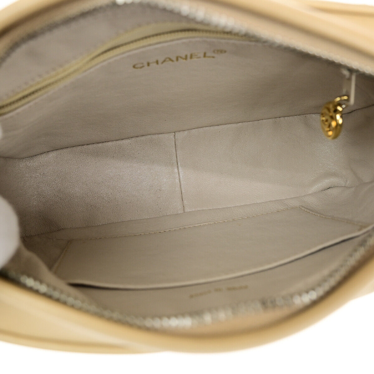 CHANEL CC Mini Matelasse Tassel Chain Shoulder Bag Leather BE Vintage 304RJ962