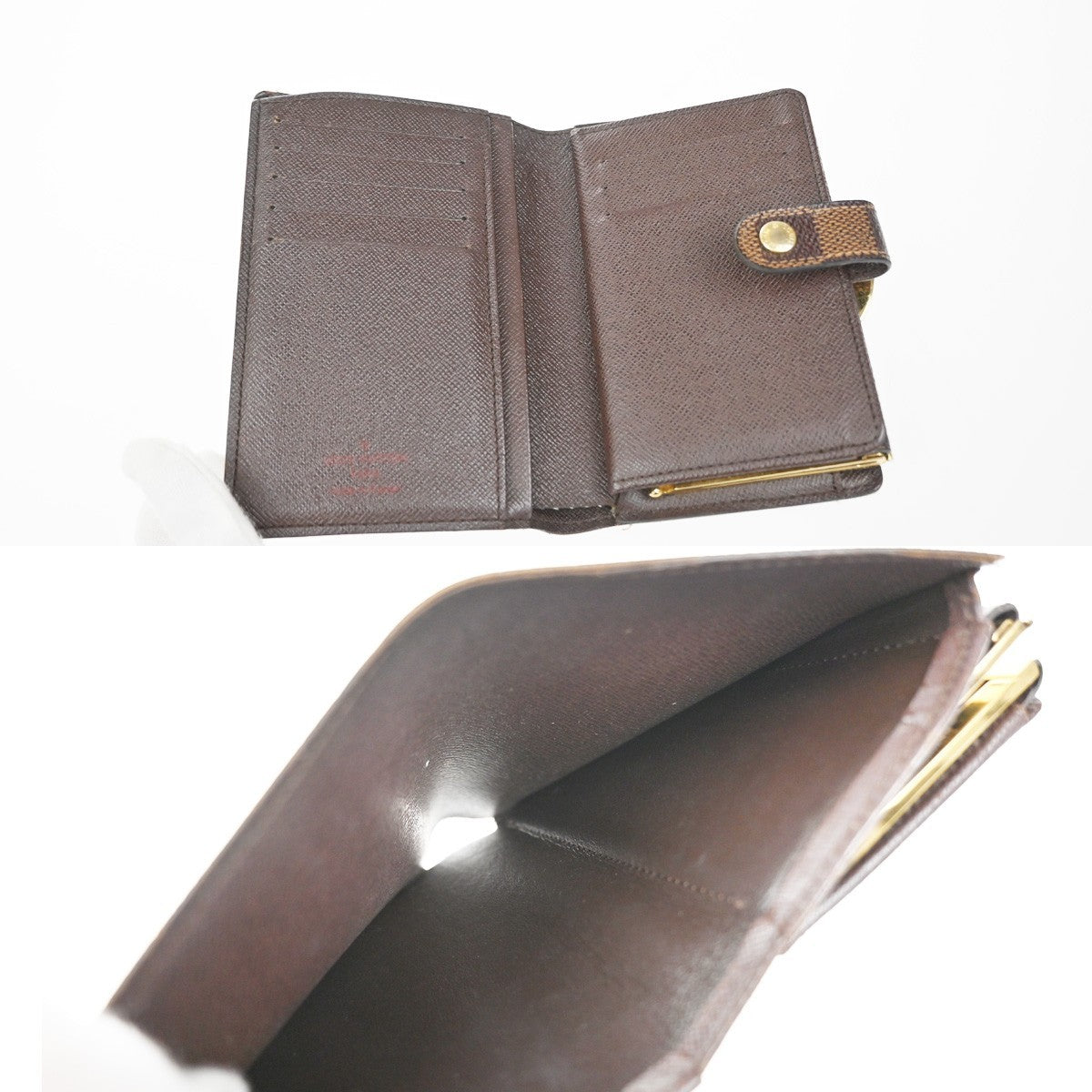 LOUIS VUITTON Portefeuille Viennois Wallet Damier Ebene Leather M61663 65CA990