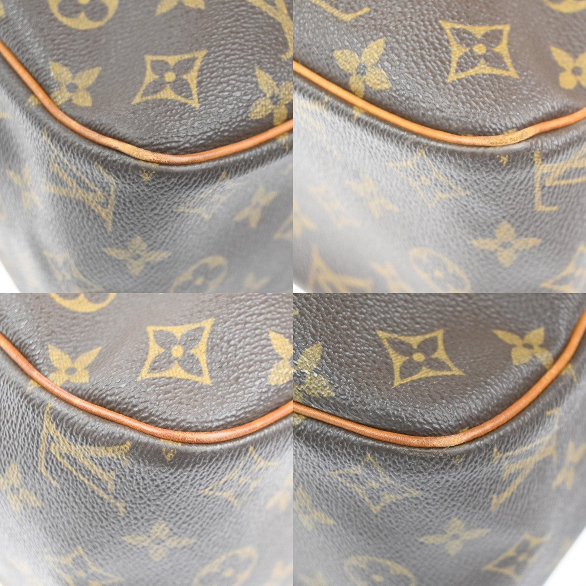 LOUIS VUITTON LV Logo Cite GM Shoulder Bag Monogram Leather Brown M51181 73MA360