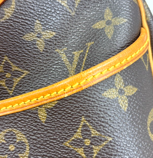 LOUIS VUITTON LV Logo Deauville Hand Bag Monogram Leather Brown M47270 18MA223