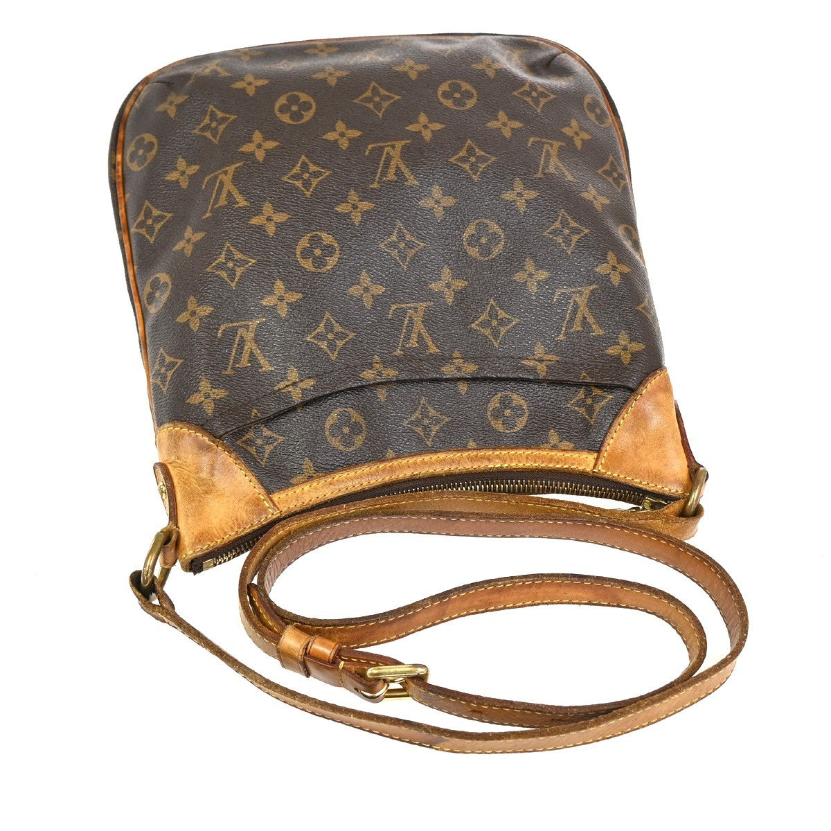 LOUIS VUITTON Odeon PM Shoulder Bag Monogram Leather Brown Spain M56390 88TA579