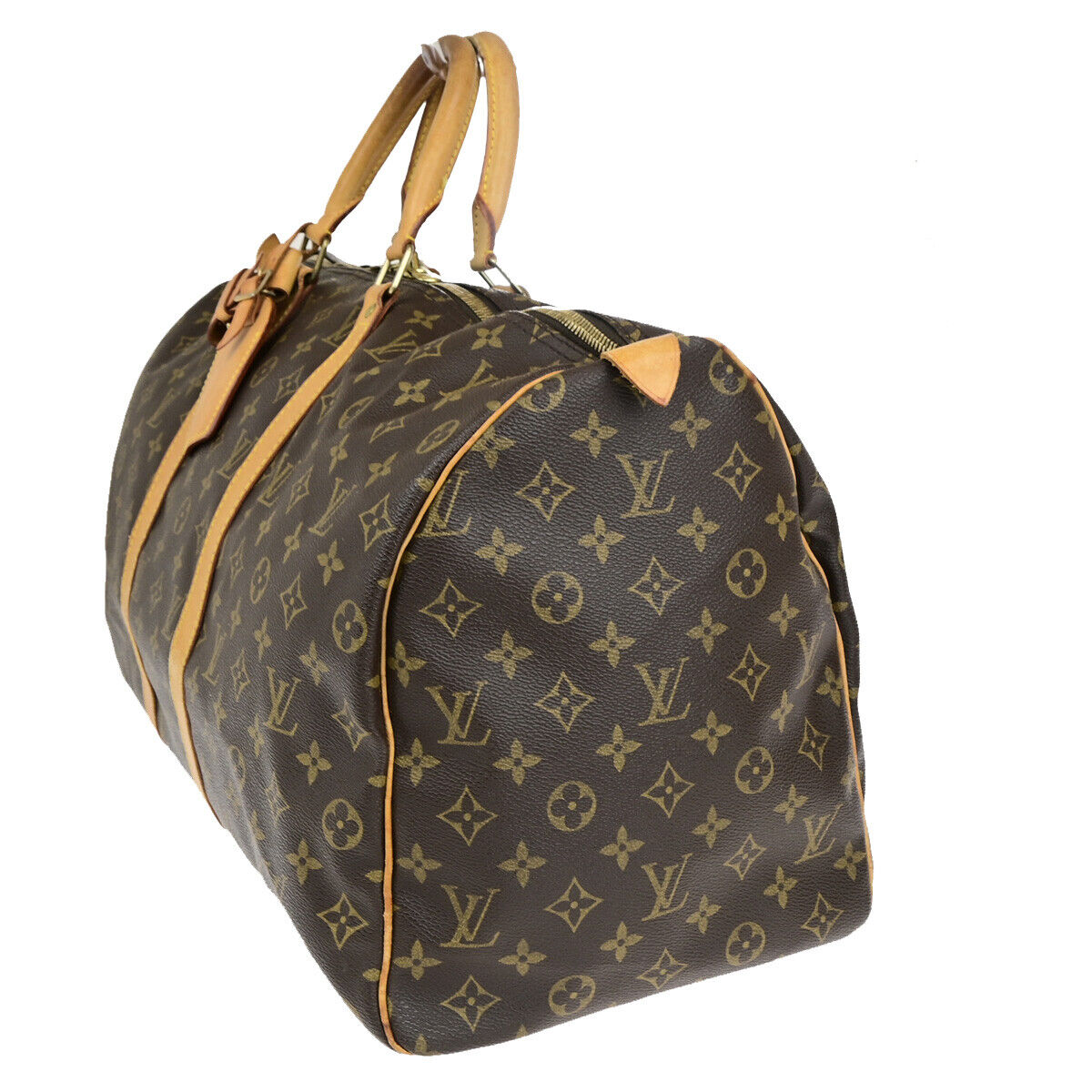 LOUIS VUITTON Keepall 50 Travel Hand Bag Monogram Leather Brown M41426 76SJ513