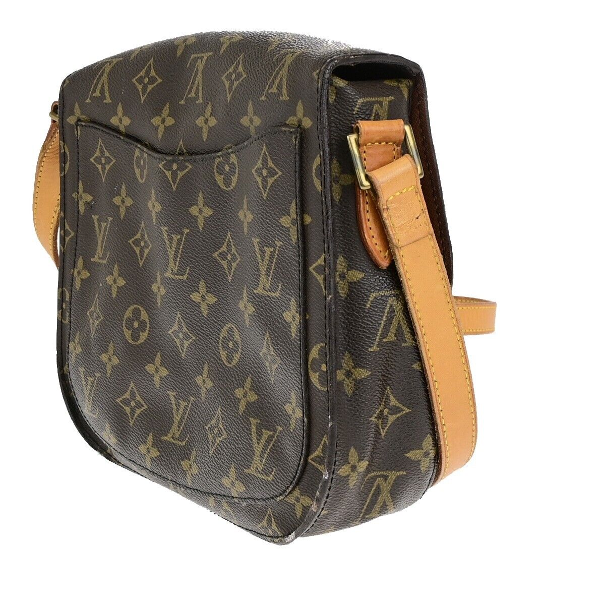 LOUIS VUITTON Saint Cloud GM Shoulder Bag Monogram Leather Brown M51242 30EC732