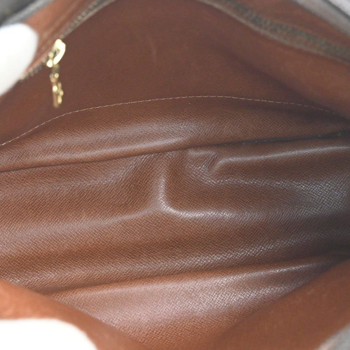 LOUIS VUITTON Senlis Shoulder Bag Monogram Leather Brown France 86SA113