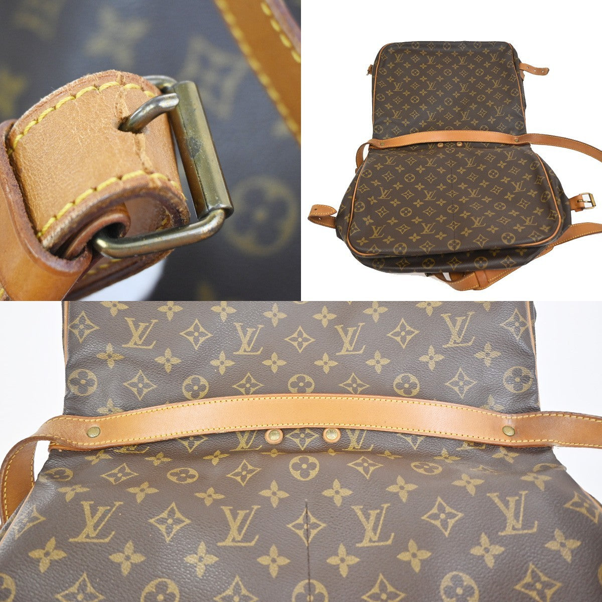 LOUIS VUITTON Saumur 35 Shoulder Bag Monogram Leather BN France M42254 79KC946