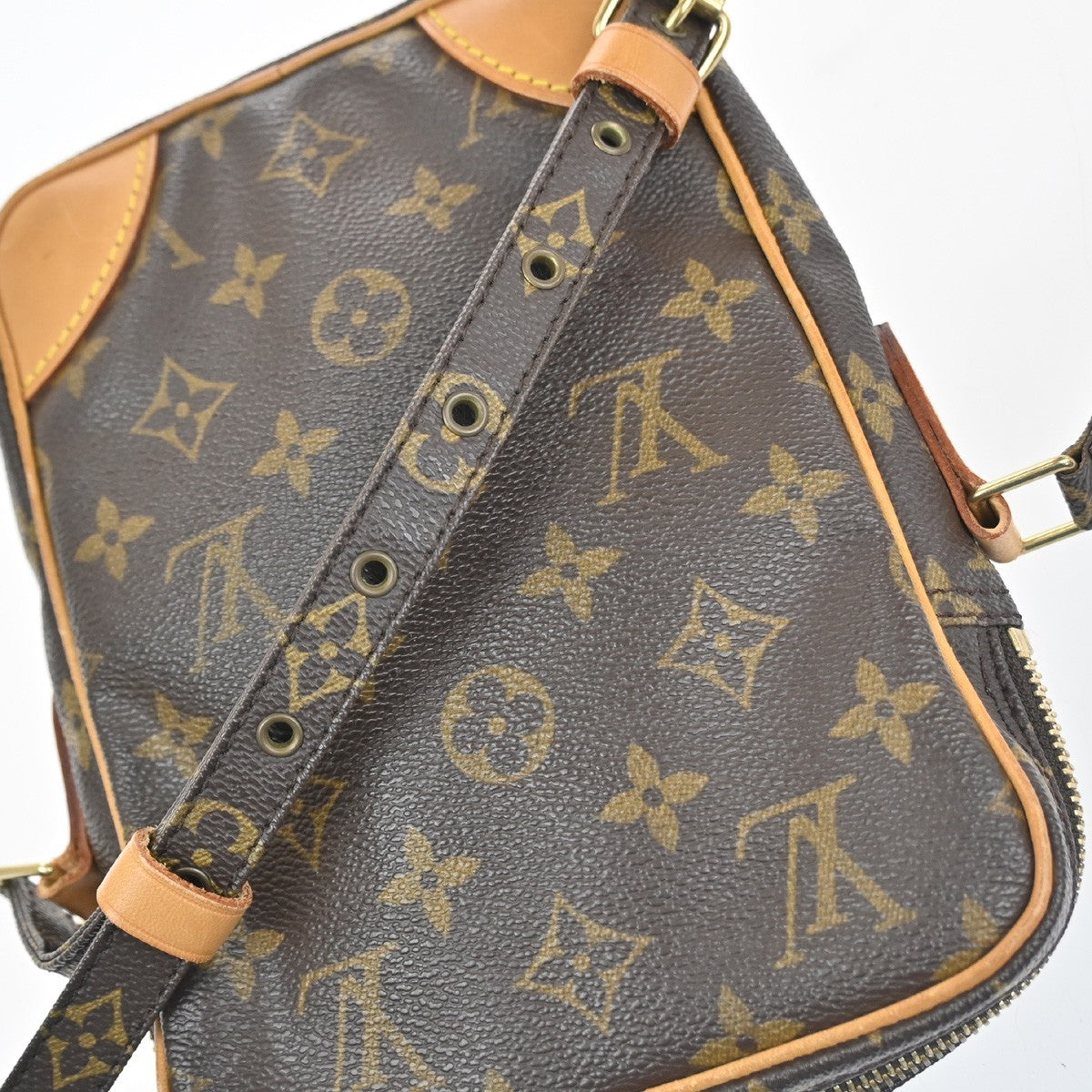 LOUIS VUITTON Danube Shoulder Bag Monogram Leather Brown France M45266 84YH883