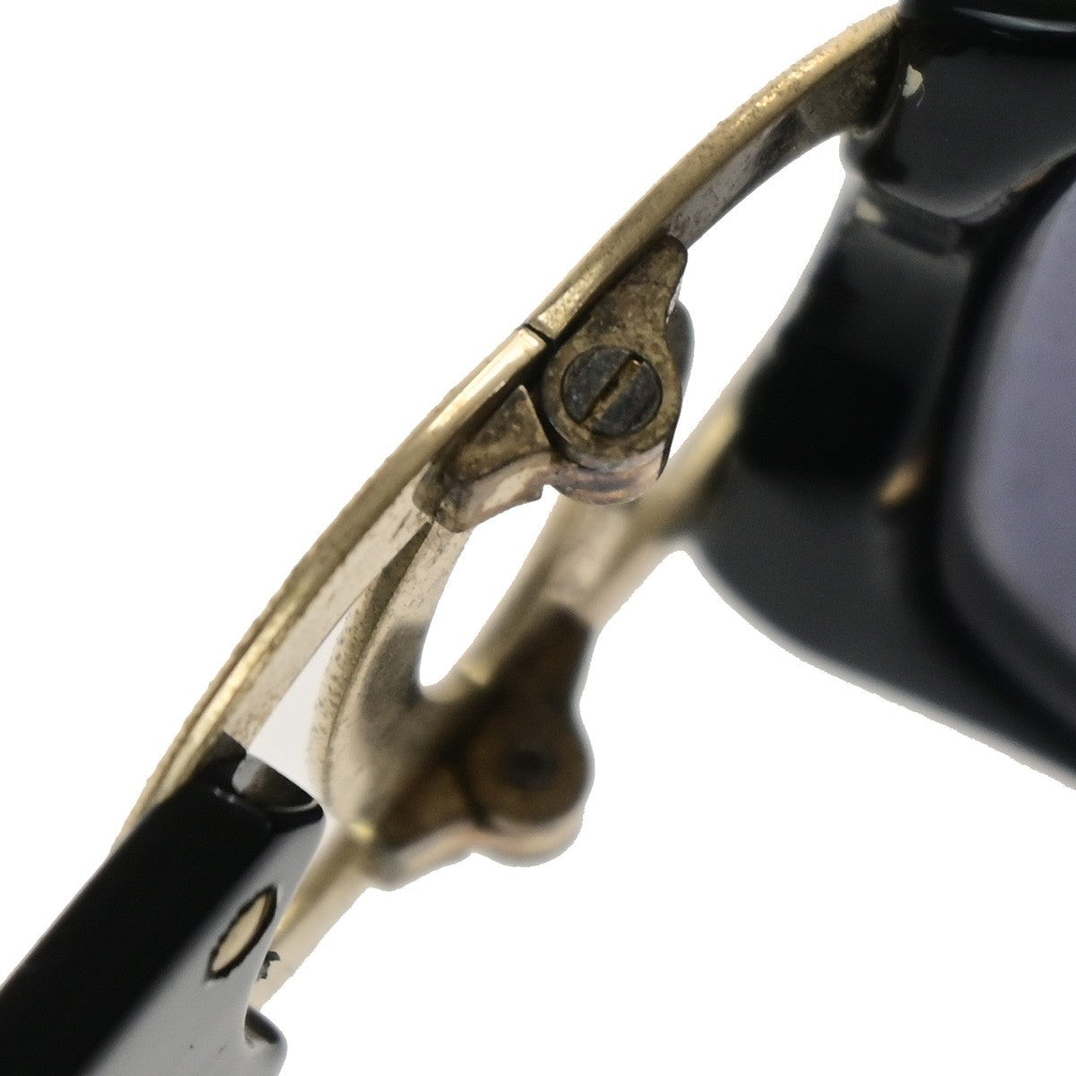 CHANEL CC Logos Sunglasses Eye Wear Plastic Black Gold 02461 63RQ088