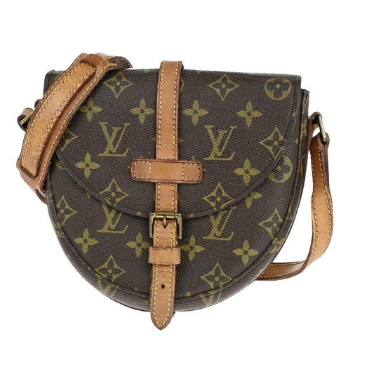 LOUIS VUITTON Chantilly PM Shoulder Bag Monogram Leather Brown M51234 62EC997