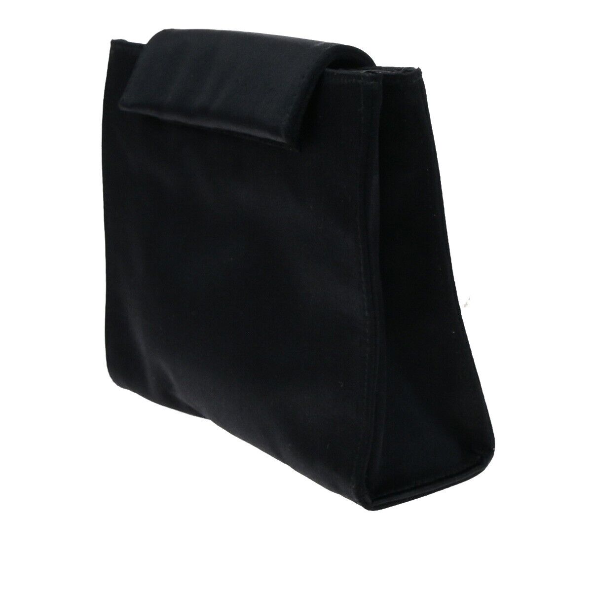 PRADA Logo Pouch Bag Nylon Black Nero Silver Made in Italy 63EB413