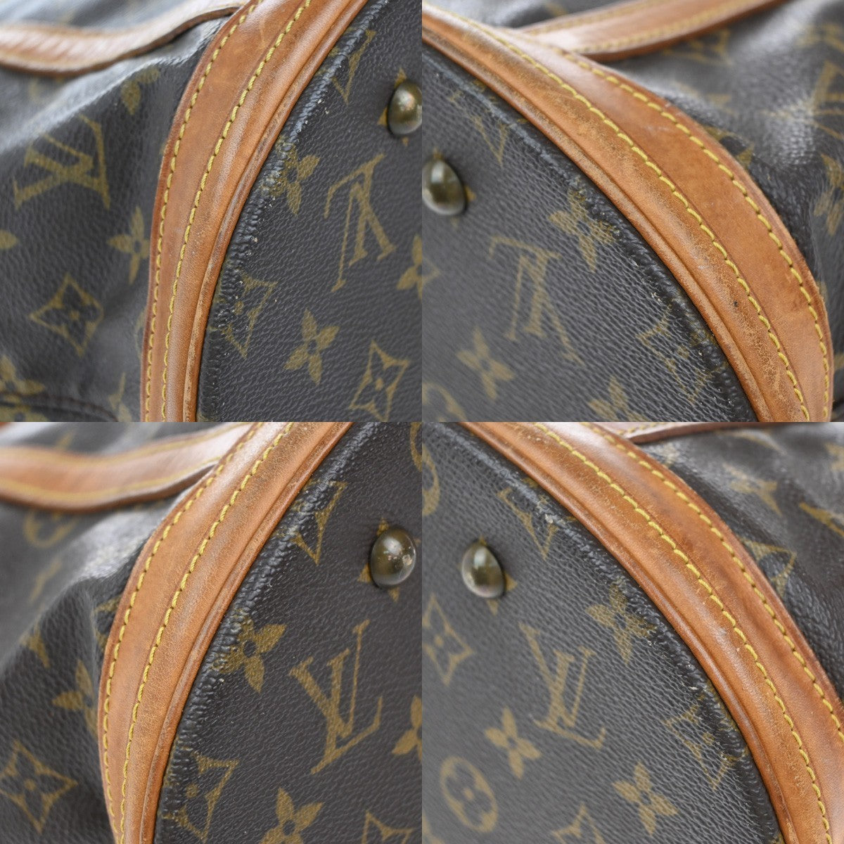 LOUIS VUITTON BUCKET GM Shoulder Tote Bag Monogram Leather Brown M42236 38KP444