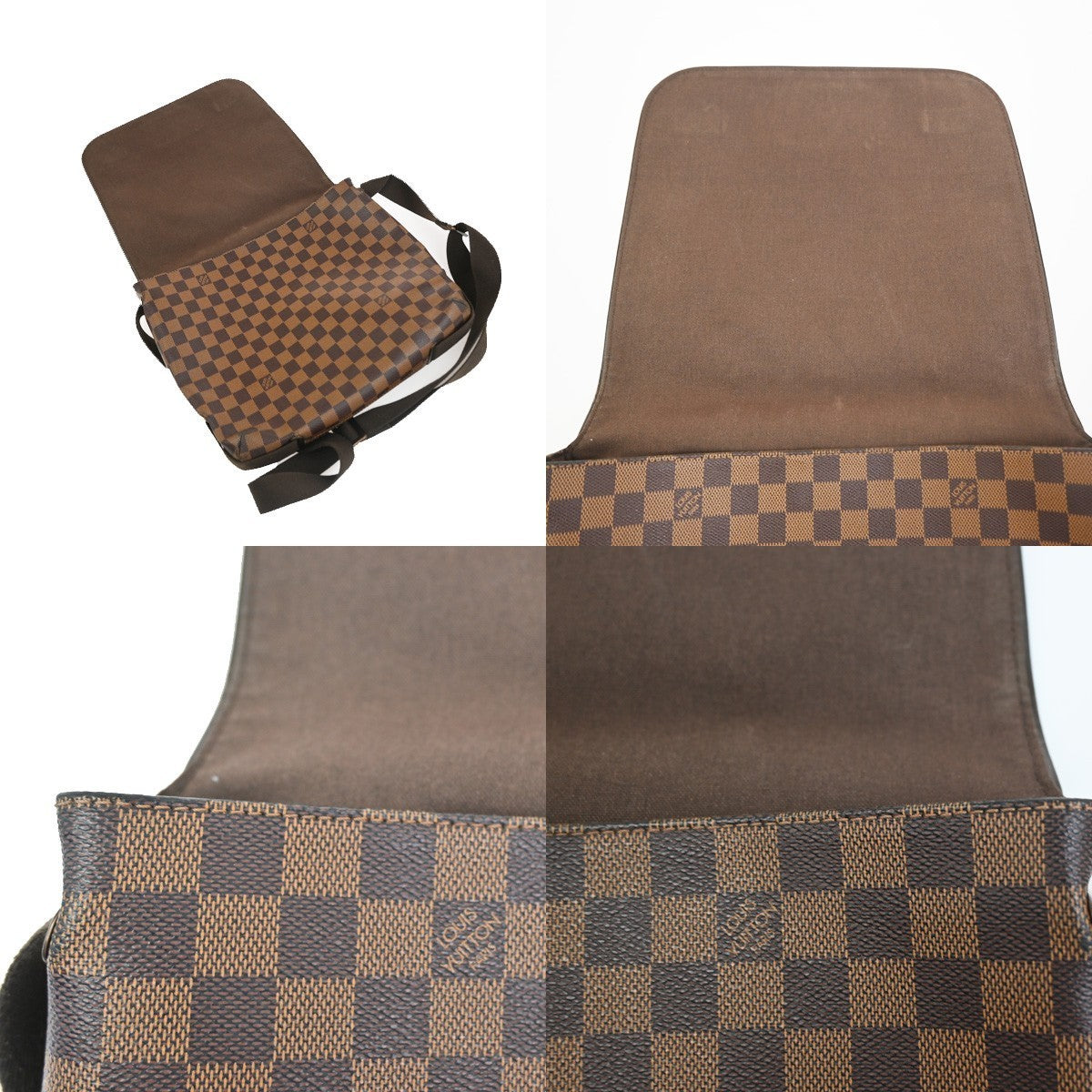 LOUIS VUITTON Brooklyn MM Shoulder Bag Damier Ebene Leather Brown N51211 93CA823