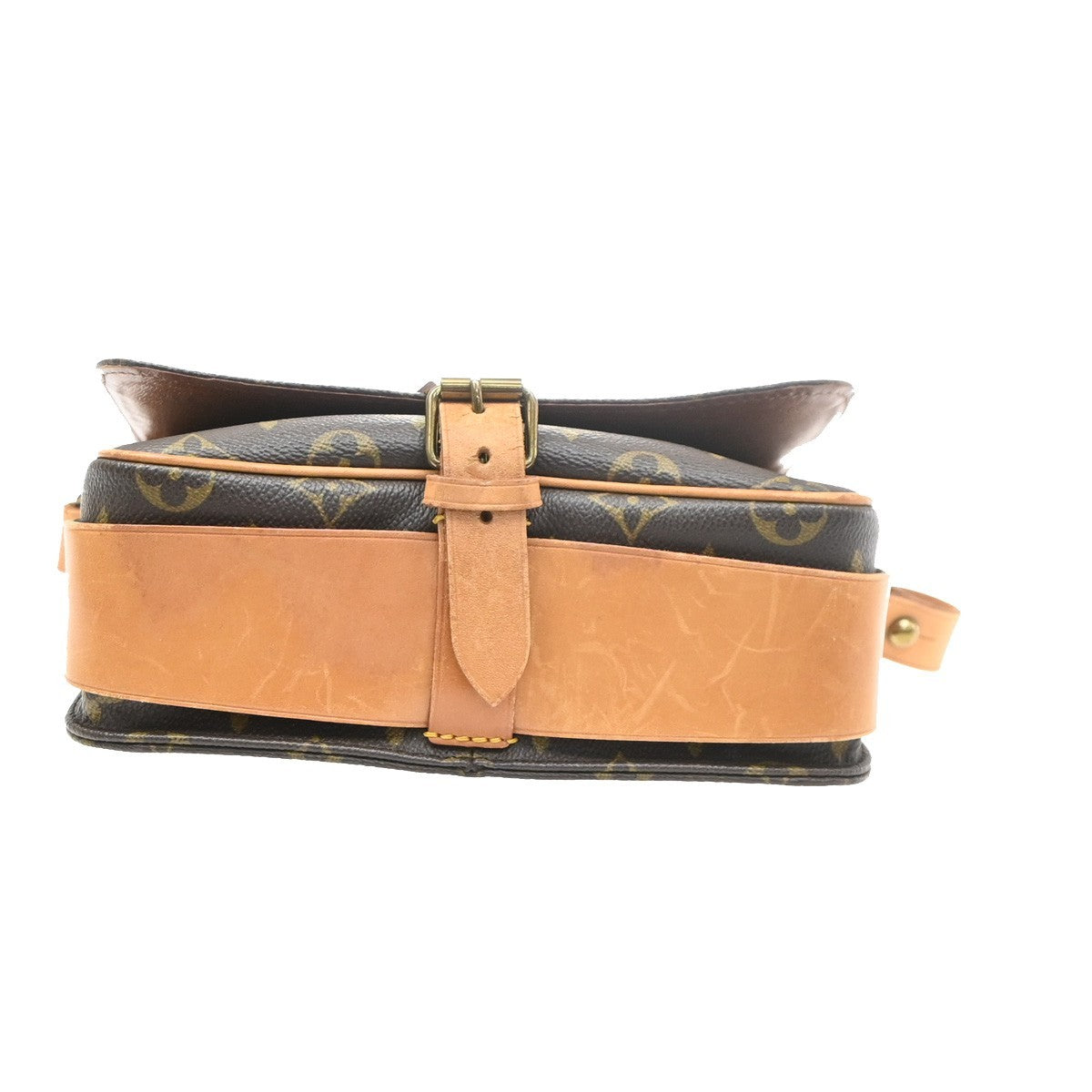 LOUIS VUITTON Cartouchiere MM Shoulder Bag Monogram Leather Brown M51253 85KD121