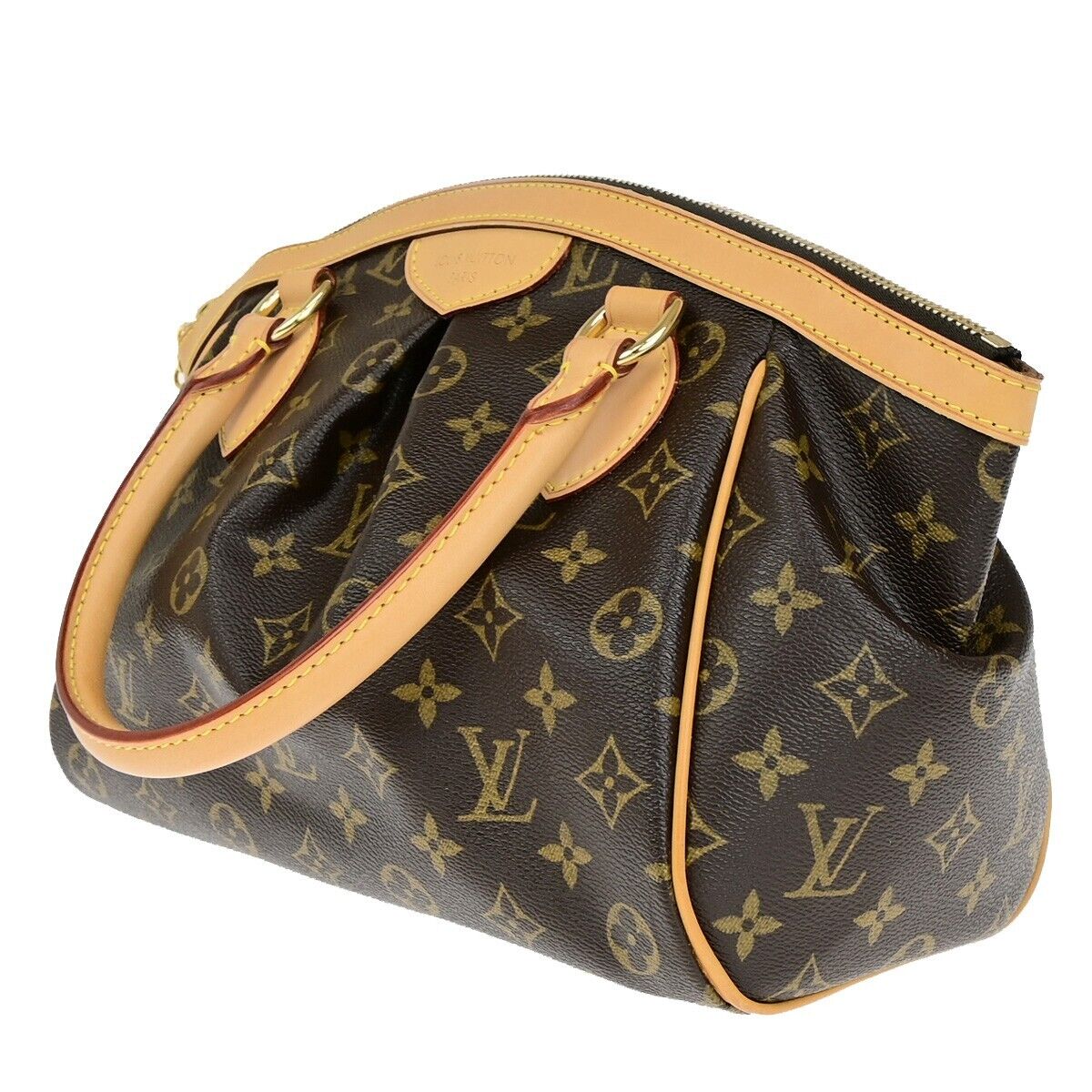 LOUIS VUITTON Tivoli PM Hand Bag Monogram Leather Brown France M40143 667RK709