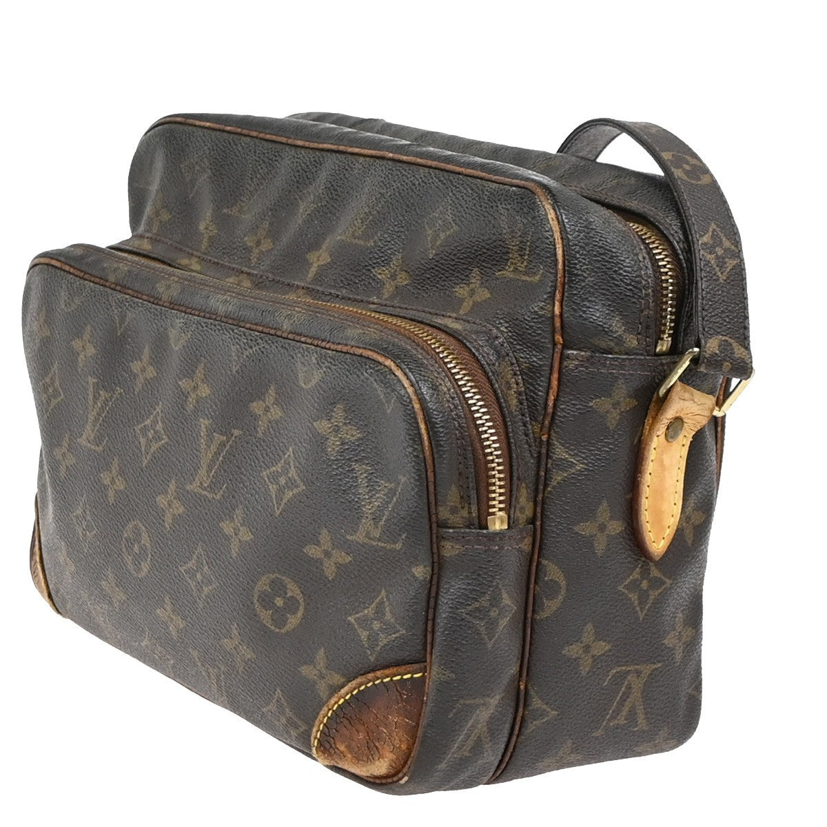 LOUIS VUITTON Nile Crossbody Shoulder Bag Monogram Leather Brown M45244 04YJ069