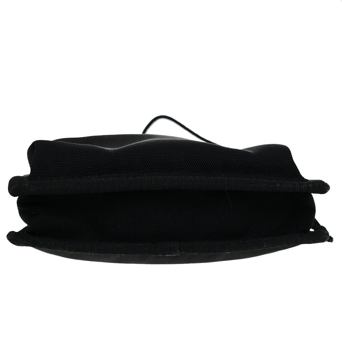 BALENCIAGA Logo Mini Shoulder Bag Nylon Leather Black Italy 62YG742