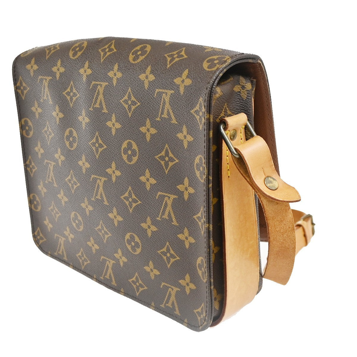 LOUIS VUITTON Cartouchiere GM Shoulder Bag Monogram Leather Brown M51252 72KC721
