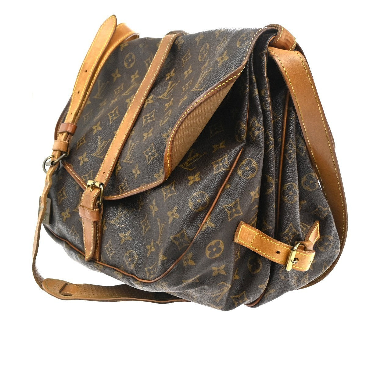 LOUIS VUITTON Saumur 35 Shoulder Bag Monogram Leather BN France M42254 82CA635