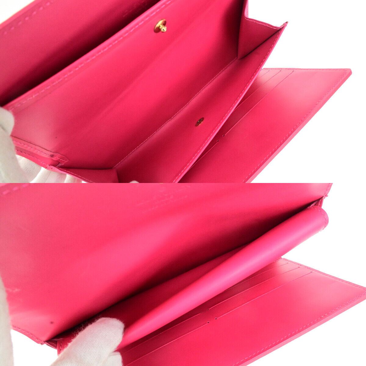 LOUIS VUITTON International Long Wallet Monogram Vernis Pink M91246 34YG764