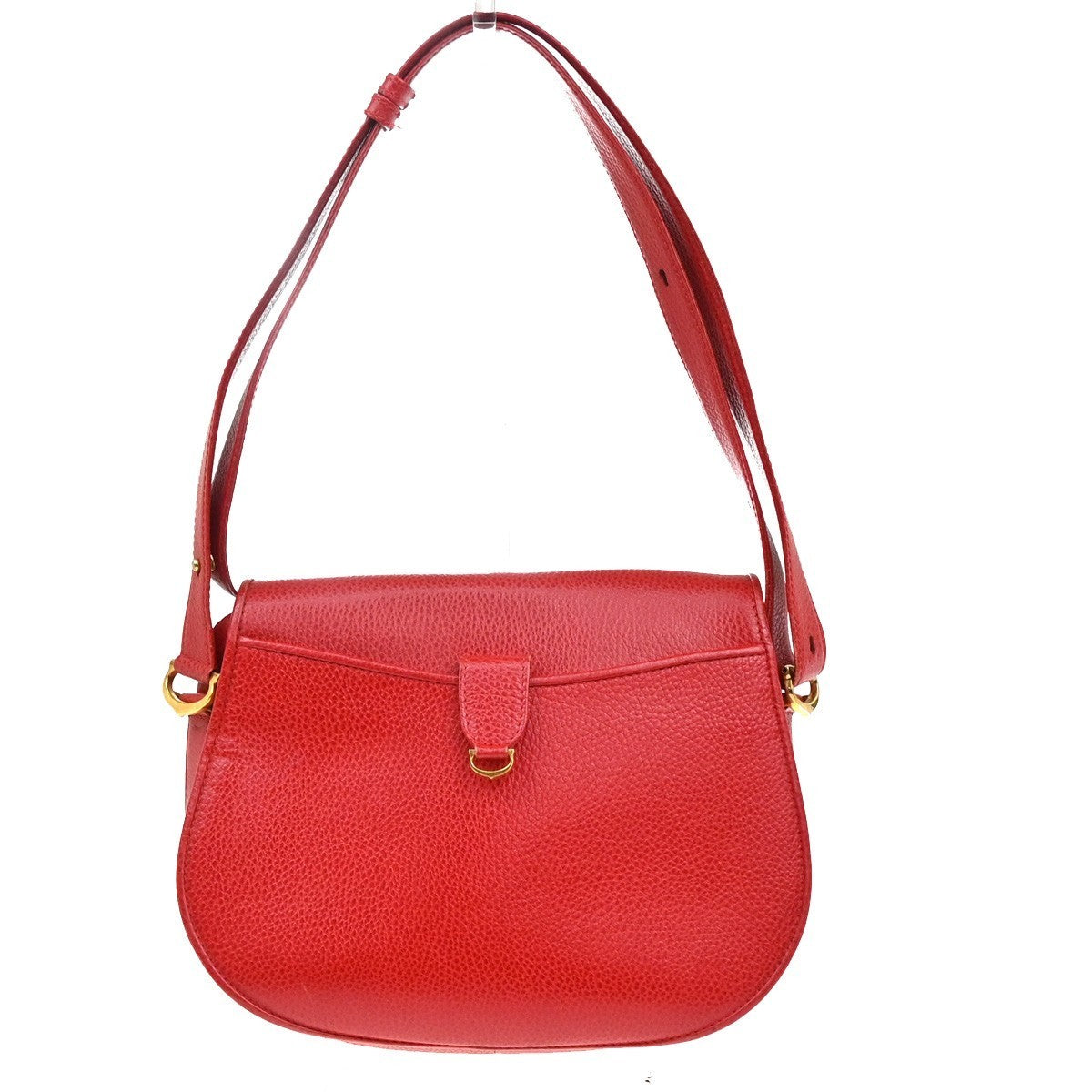 Cartier Must Line Flap Shoulder Crossbody Bag Leather Red GHW Italy 35MA116