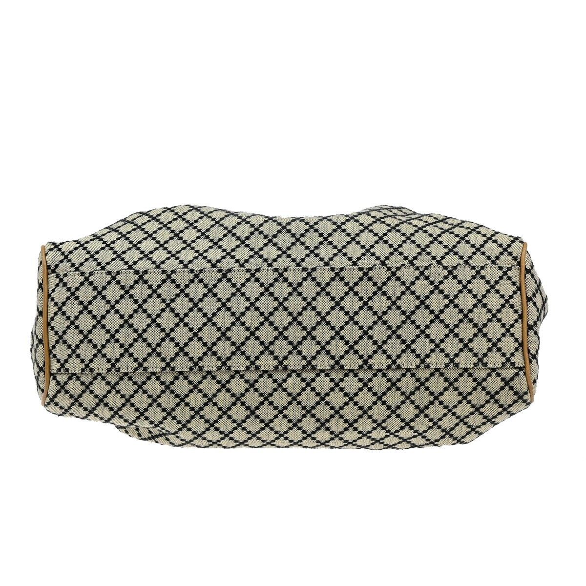 GUCCI Logo Diamante Sukey Shoulder Bag Charm Canvas Leather Brown 85EE037