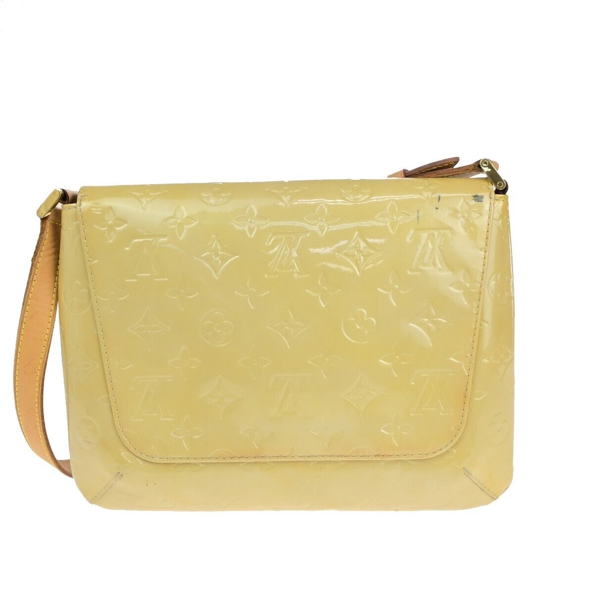 LOUIS VUITTON Thompson Street Shoulder Bag Monogram Vernis Beige M91008 69EB690